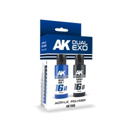 AK1560 BLUE BOLT & TURBO BLUE (2 x 60 ml) - Комплект акрилни бои DUAL EXO
