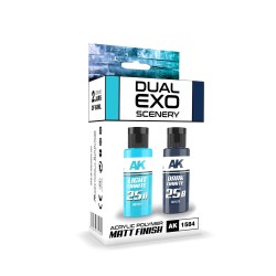 AK1584 LIGHT CIANITE & DARK CIANITE (2 x 60 ml) - Комплект акрилни бои DUAL EXO
