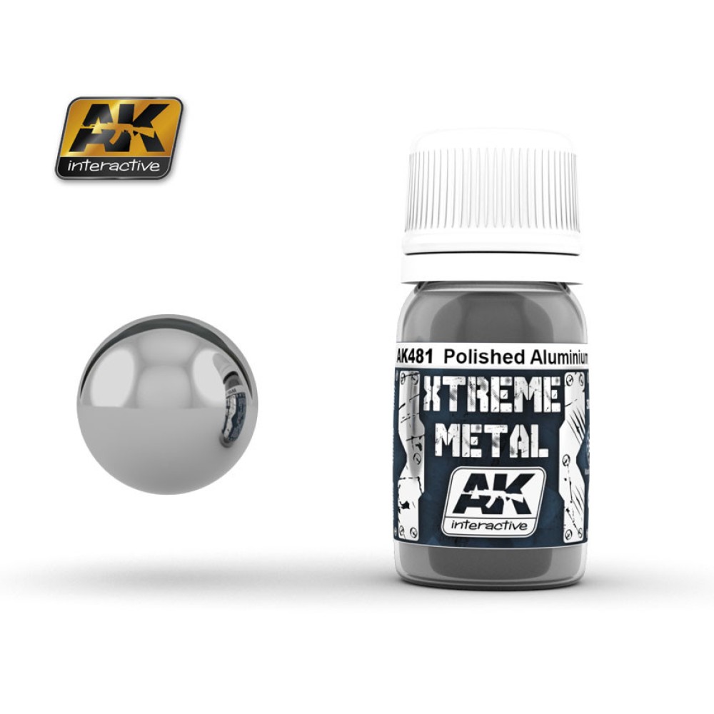 AK481 XTREME METAL POLISHED ALUMINIUM  (30 ml) - Металайзер Xtreme