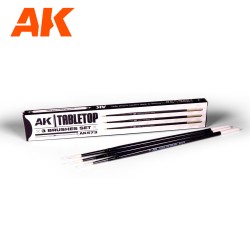 AK573 AK Комплект от синтетични кръгли четки номер 0, 1, 2