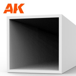 AK6550 Непрозрачна квадратна тръба от полистирол (6.00 x 350mm, 2 броя)