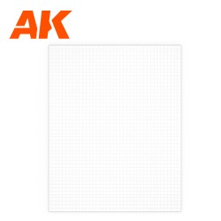 AK6579 Непрозрачен бял полистиренов лист с текстура - ТУХЛЕНА НАСТИЛКА, голяма плочка (5mm / .196”, 245x195, 1 брой)