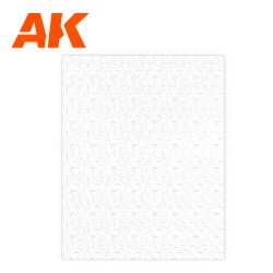 AK6581 Непрозрачен бял полистиренов лист с текстура - ШИПОВА НАСТИЛКА ( 245x195, 1 брой)
