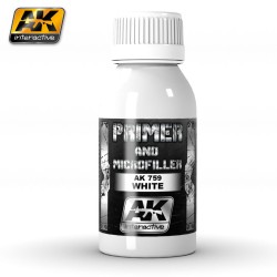 AK759 WHITE PRIMER AND MICROFILLER (100 ml) - Бял грунд за серия металайзери Xtreme