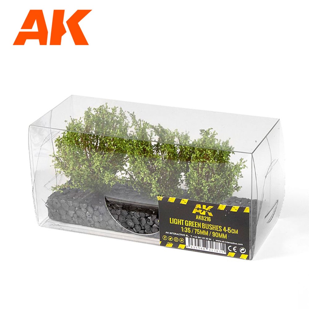 AK8216 СВЕТЛО ЗЕЛЕНИ ХРАСТИ 4-5СМ 1:35 / 75ММ / 90ММ