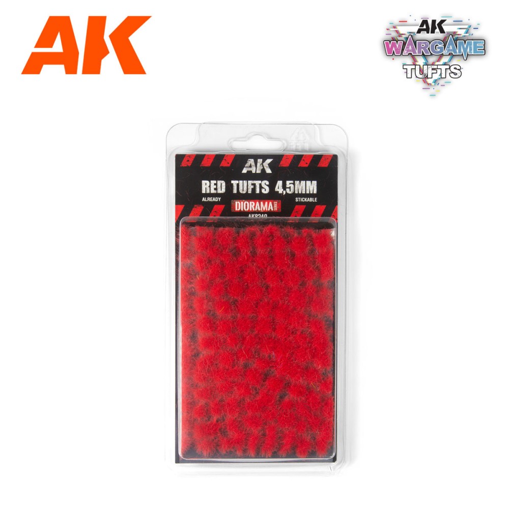AK8240 Red Wargame Tufts (височина 4,5mm) - туфи за диорама