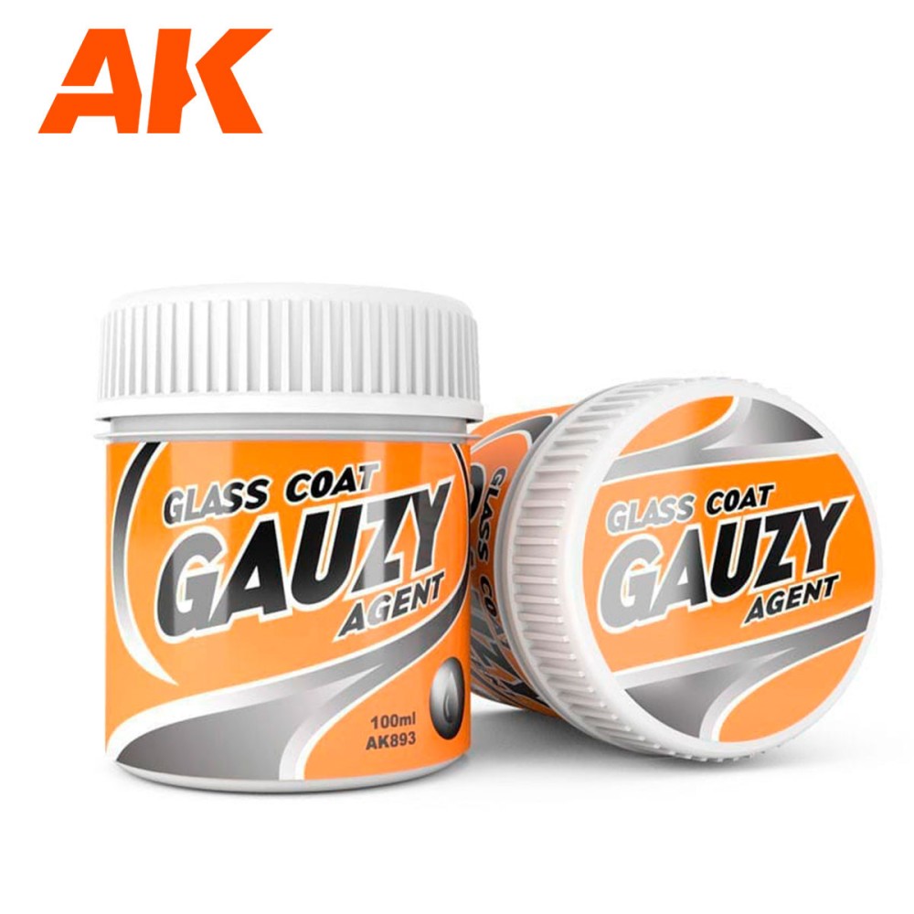 AK893 GAUZY AGENT GLASS COAT (100 ml) - Прозрачен стъклен завършек на пластмасови части на модел