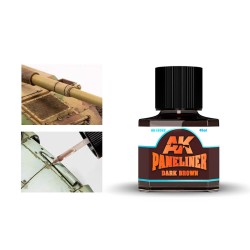 AK12022 Контур за панели, тъмно кафяво Dark Brown Paneliner (40 ml), емайлова боя