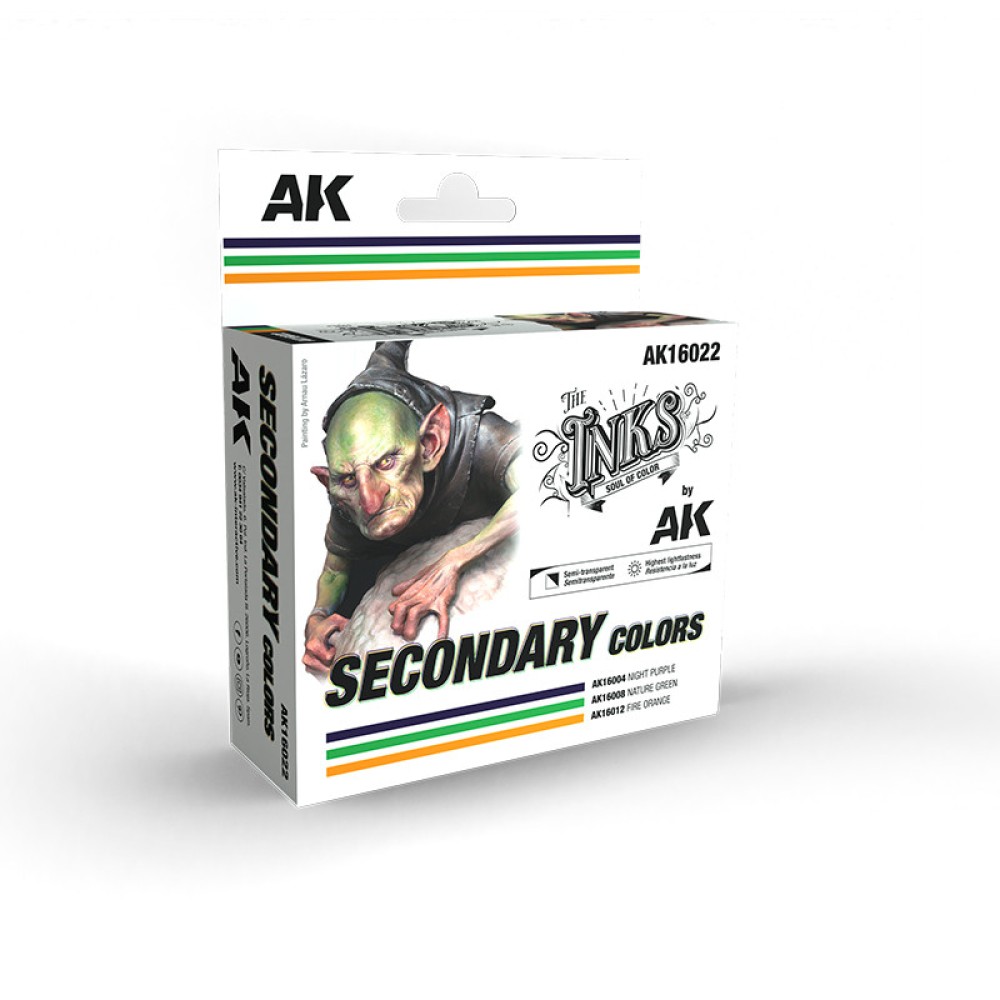 AK16022 SECONDARY COLORS (3 x 30 ml) – INK SET