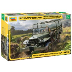 1:35 Американски военен автомобил WC-52 "Три четвърти" с лебедка (WC-52 "Three-quarters")