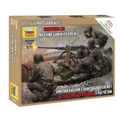 1:72 Американска картечница M2 Browning с екипаж- сглобка без лепило