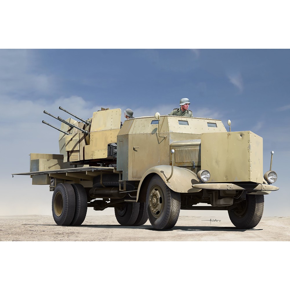1:35 Брониран камион L4500A с оръдие 2cm Флак 38 (Armored Truck L4500A with 2cm Flak 38) 1:35 Брониран камион L4500A с оръдие 2cm Флак 38 (Armored Truck L4500A with 2cm Flak 38)