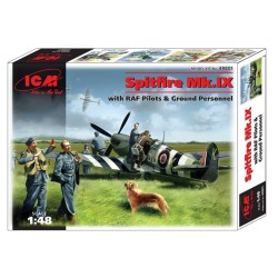 1:48 Британски изтребител Spitfire Mk.IX с вкл. пилоти и наземен персонал