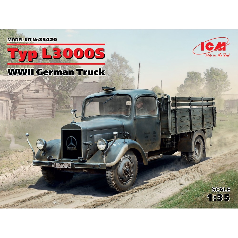 1:35 Германски военен камион Мерцедес Тип Л3000С (Typ L3000S, WWII German Truck) (100% нови отливки) 1:35 Германски военен камион Мерцедес Тип Л3000С (Typ L3000S, WWII German Truck) (100% нови отливки)