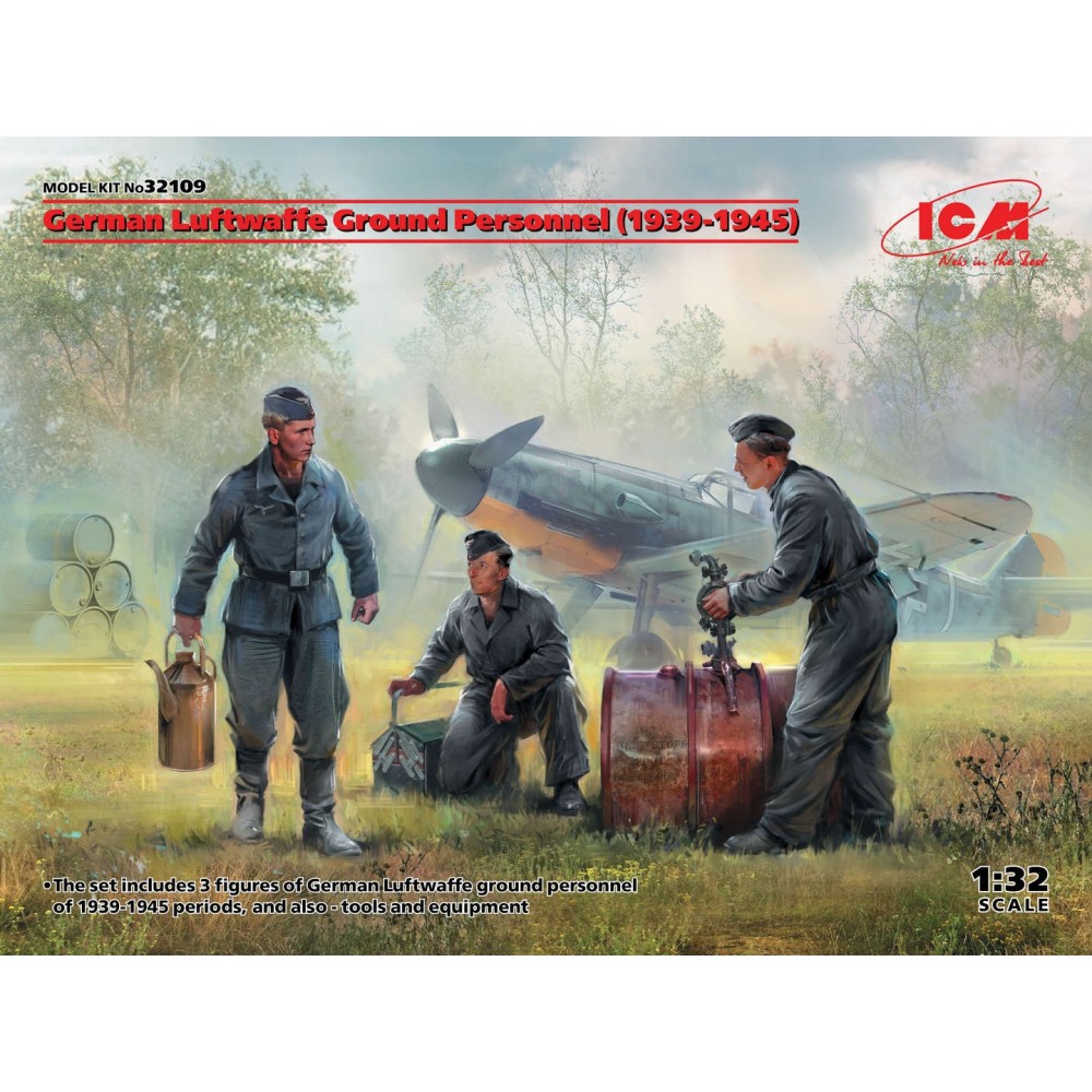 1:32 Германски наземен персонал на Luftwaffe (1939-1945) (3 фигури) (100% нови отливки) 1:32 Германски наземен персонал на Luftwaffe (1939-1945) (3 фигури) (100% нови отливки)