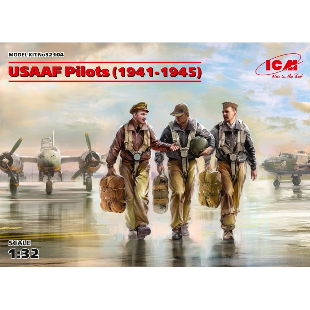 1:32 Пилоти на USAAF (1941-1945) (100% нови отливки) - 3 фигури 1:32 Пилоти на USAAF (1941-1945) (100% нови отливки) - 3 фигури
