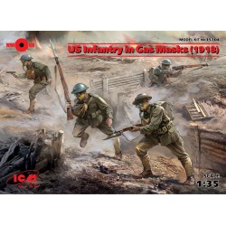 1:35 Американски пехотинци с противогази (US Infantry in Gas Masks) (1918) (4 фигури)