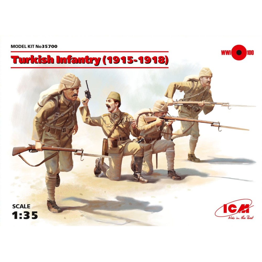 1:35 Турска пехота (Turkish Infantry) (1915-1918) (4 фигури) (100% нови отливки) 1:35 Турска пехота (Turkish Infantry) (1915-1918) (4 фигури) (100% нови отливки)