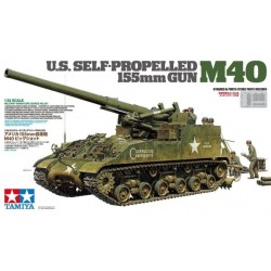 1:35 Американско самоходно оръдие 155mm M40 - 8 фигури