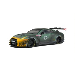 NISSAN GT-R (R35) W/ LIBERTY WALK BODY KIT 2.0 ARMY FIGHTER GREY 2018