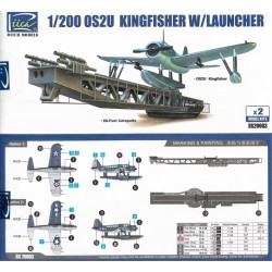 1:200 Американски хидроплан ОС2У-3 Кинфишър със система за изстрелване (2 модела в комплекта)