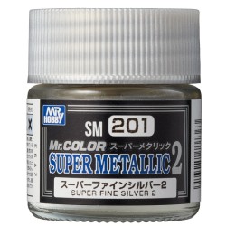 SM-201 Mr. Color Super Metallic 2 - Super Fine Silver 2 (10ml)