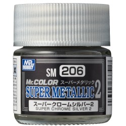 SM-206 Mr. Color Super Metallic 2 - Super Chrome Silver 2 (10ml)