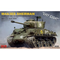 1:35 Американски танк Шеридан М4А3Е8 с работещи вериги (SHERMAN M4A3E8 W/ WORKABLE TRACK LINKS)