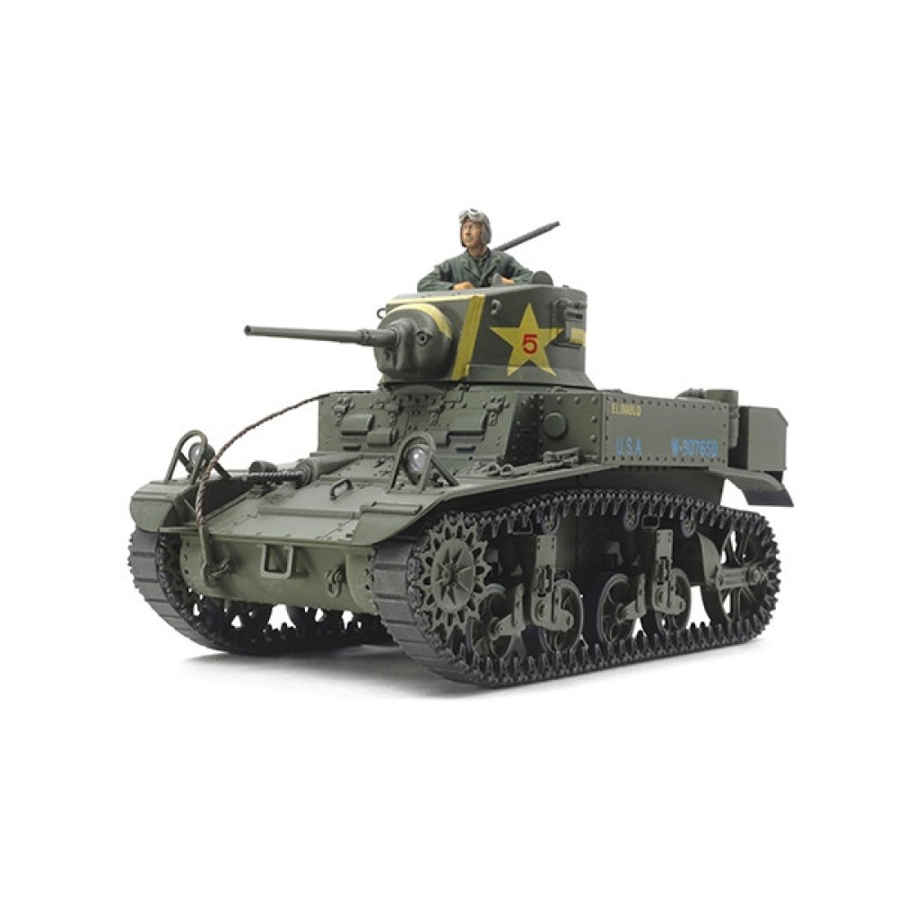 1:35 Американски танк М3 Стюарт, късно производство (M3 Stuart) - 1 фигура 1:35 Американски танк М3 Стюарт, късно производство (M3 Stuart) - 1 фигура