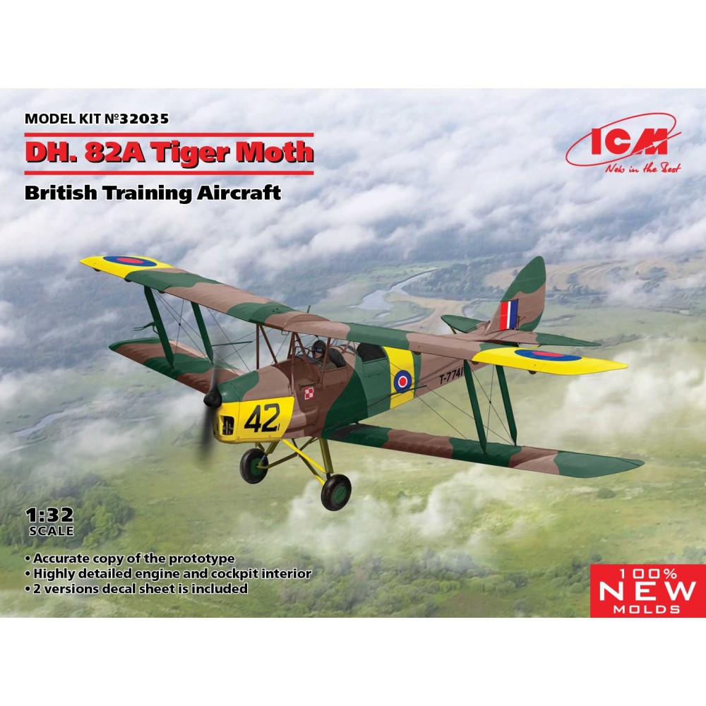 1:32 D.H. 82A Tiger Moth, британски учебен самолет