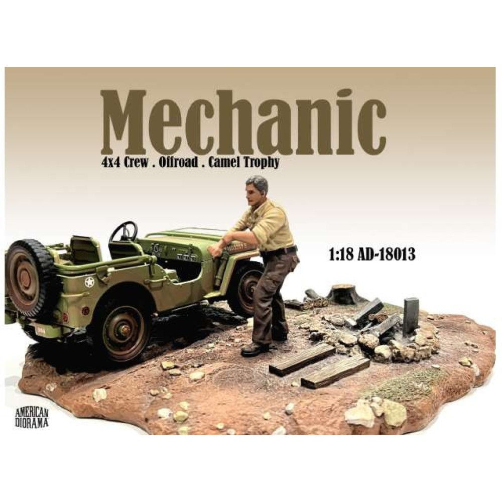 Умалена фигура - Механик (Mechanic Crew) 4x4 Offroad Camel Trophy #3 (1:18)