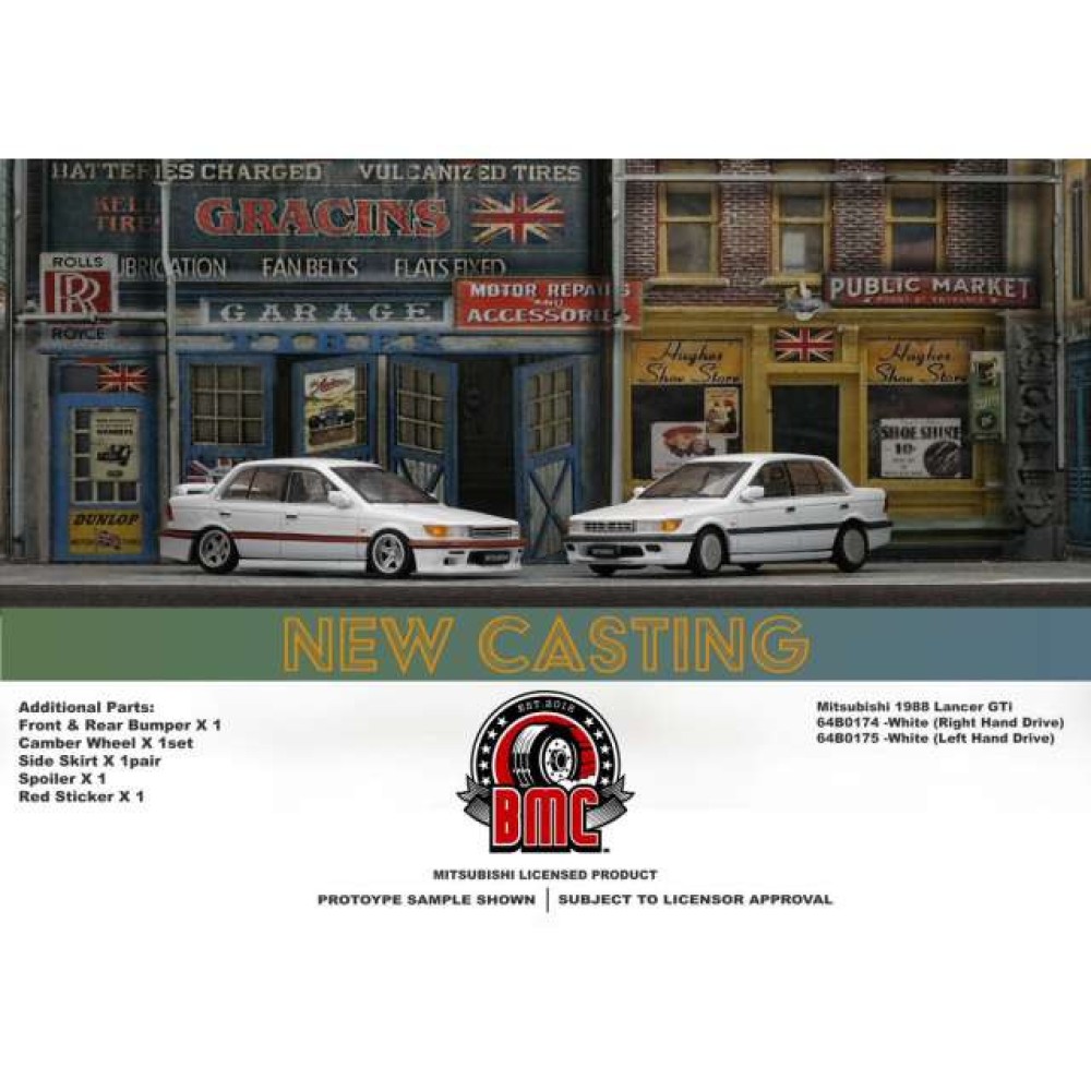 Mitsubishi Lancer Gti 1988, white left hand drive with extra parts Mitsubishi Lancer Gti 1988, white left hand drive with extra parts