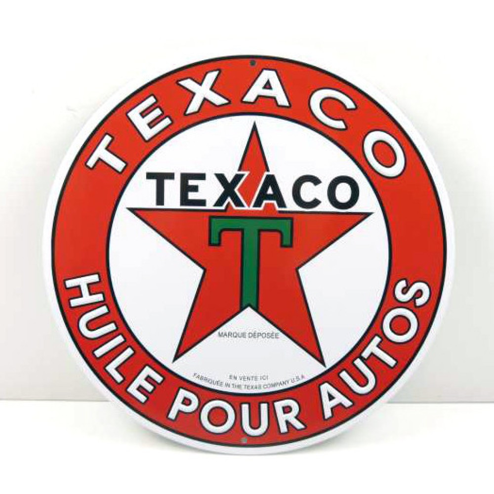 Метална табела - Texaco (d:20cm)