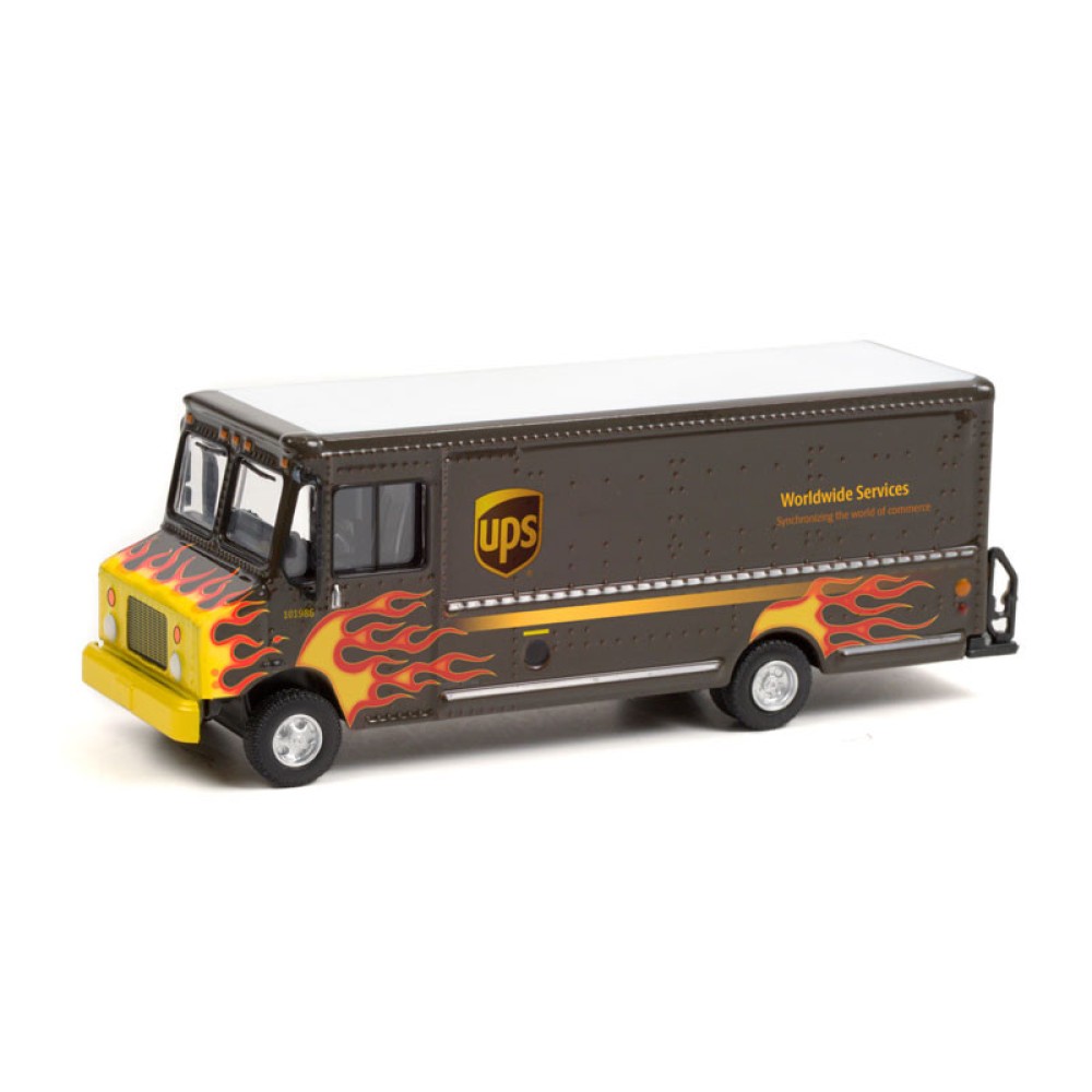 H.D. Trucks Series 21 - 2019 Package Car - United Parcel Service (UPS) Worldwide Services with Flames Solid Pack H.D. Trucks Series 21 - 2019 Package Car - United Parcel Service (UPS) Worldwide Services with Flames Solid Pack