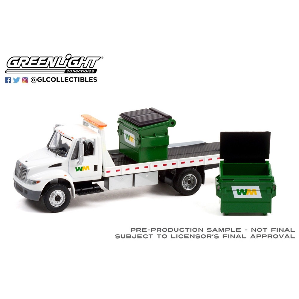 H.D. Trucks Series 22 - 2013 International Durastar Flatbed - Waste Management with Commercial Dumpsters Solid Pack H.D. Trucks Series 22 - 2013 International Durastar Flatbed - Waste Management with Commercial Dumpsters Solid Pack