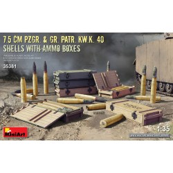 1:35 7.5 cm Pzgr. & Gr. Patr. Kw.K. 40 Снаряда с кутии за муниции (Shells with Ammo Boxes)