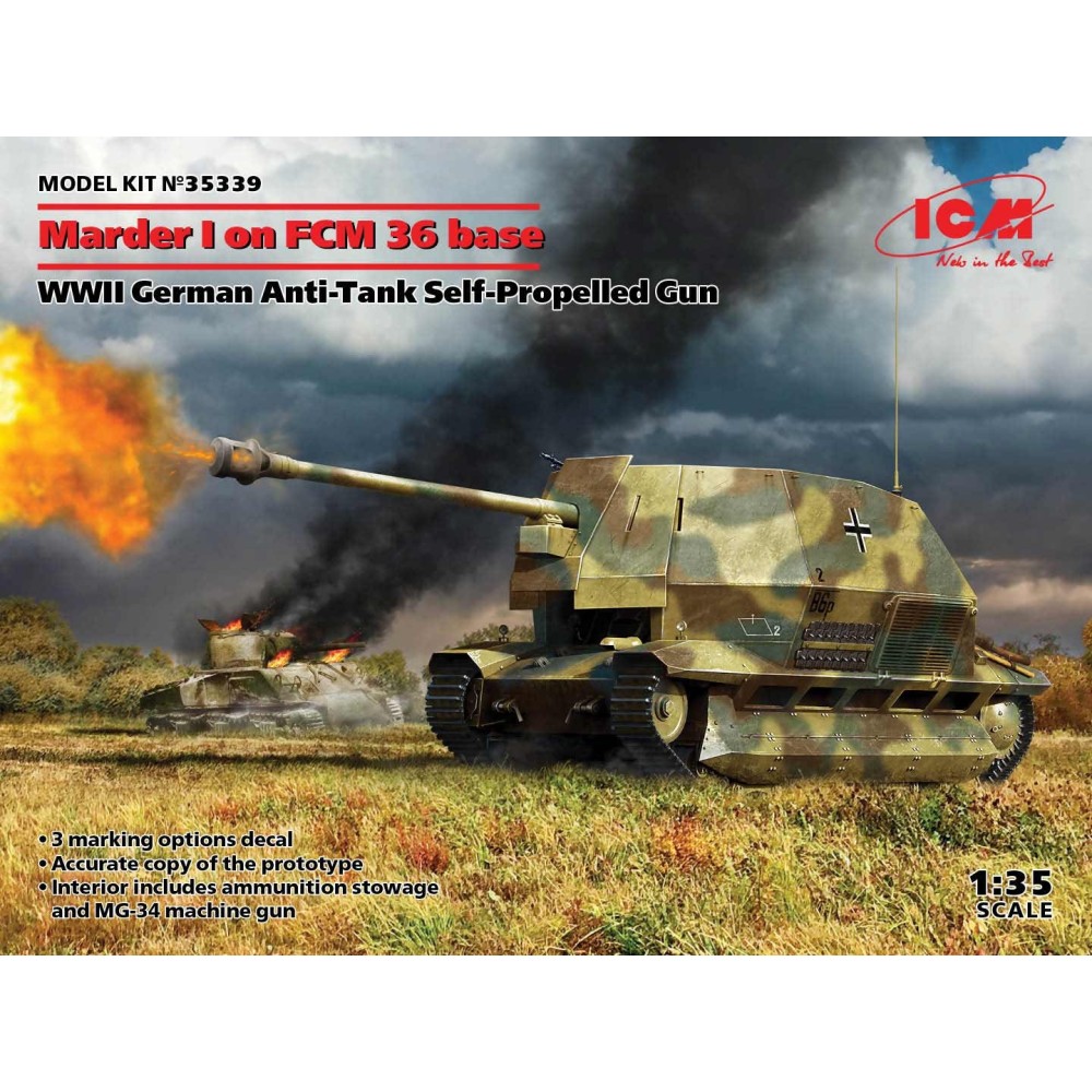 1:35 Marder I на база FCM 36, немско самоходно оръдие от Втората световна война 1:35 Marder I на база FCM 36, немско самоходно оръдие от Втората световна война
