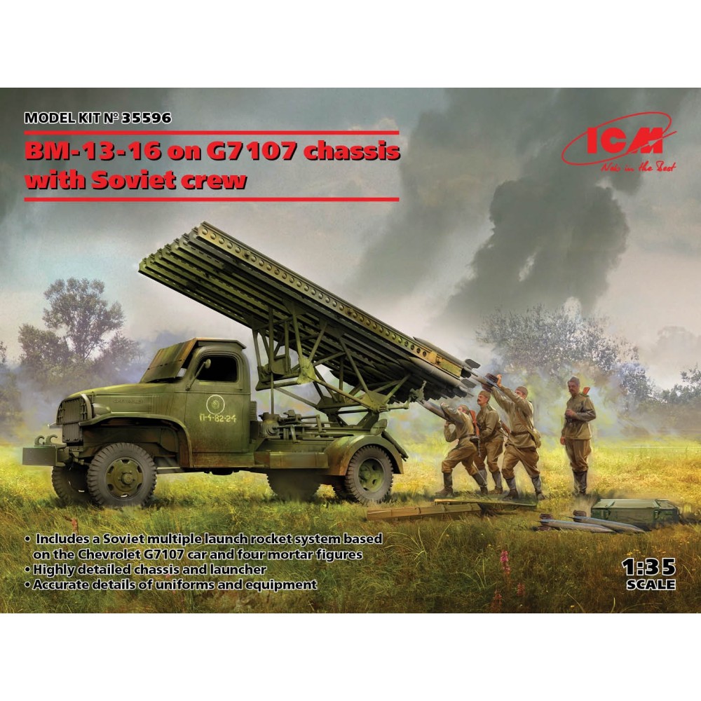 1:35 БМ-13-16 на шаси G7107 със съветски екипаж 1:35 БМ-13-16 на шаси G7107 със съветски екипаж
