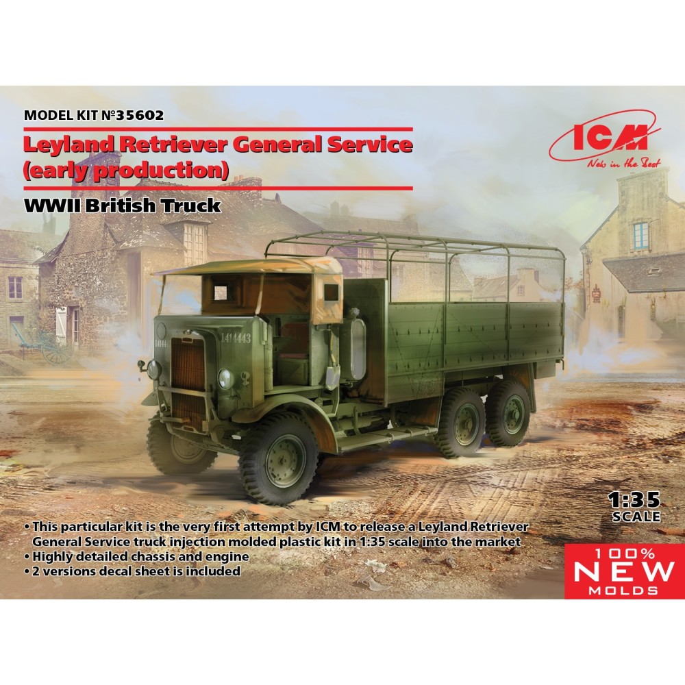 1:35 Британски камион от Втората световна война с общо предназначение Leyland Retriever (ранно производство)