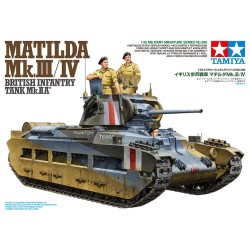 1:35 Британски пехотен танк Matilda - Mk.III/IV - 2 фигури