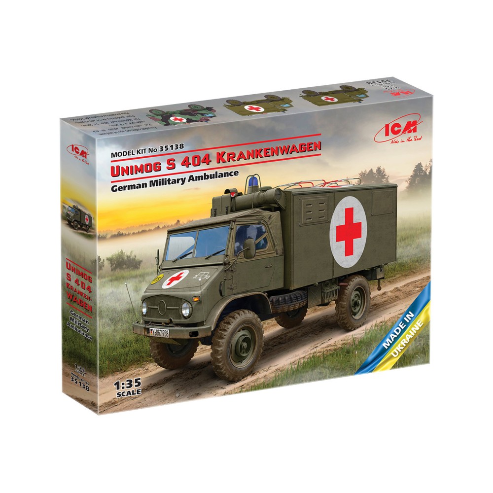 1:35 Германска военна линейка Унимог С 404 Кранкенваген (Unimog S 404 Krankenwagen) 1:35 Германска военна линейка Унимог С 404 Кранкенваген (Unimog S 404 Krankenwagen)