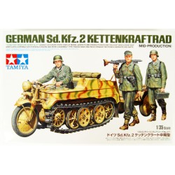 1:35 Германски полуверижен мотоциклет Сд.Кфз.2 Катенкрафтрад (Sd.Kfz.2 Kettenkraftrad) средно производство с екипаж