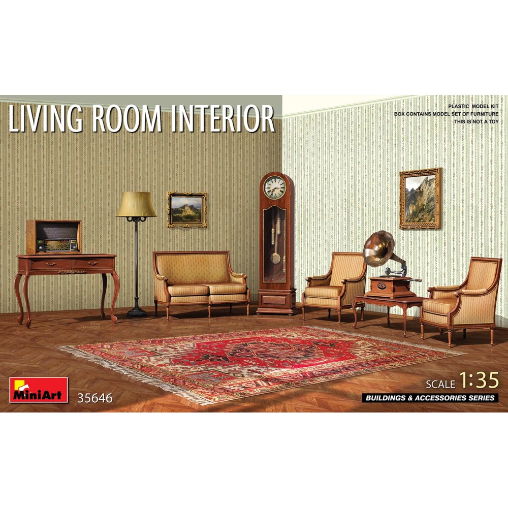 1:35 Интериор на Всекидневна (Living Room Interior) 1:35 Интериор на Всекидневна (Living Room Interior)