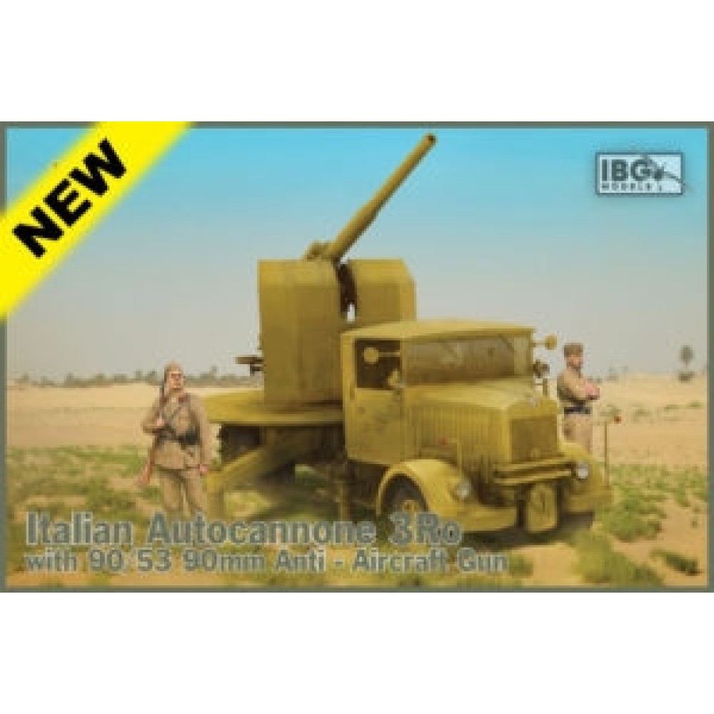 1:35 Италиански камион 3RO Autocannone с противовъздушно оръдие 90/53 90mm 1:35 Италиански камион 3RO Autocannone с противовъздушно оръдие 90/53 90mm