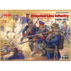 1:35 Пруска пехота  (1870-1871 4 фигури - офицер на кон и 3 войника)