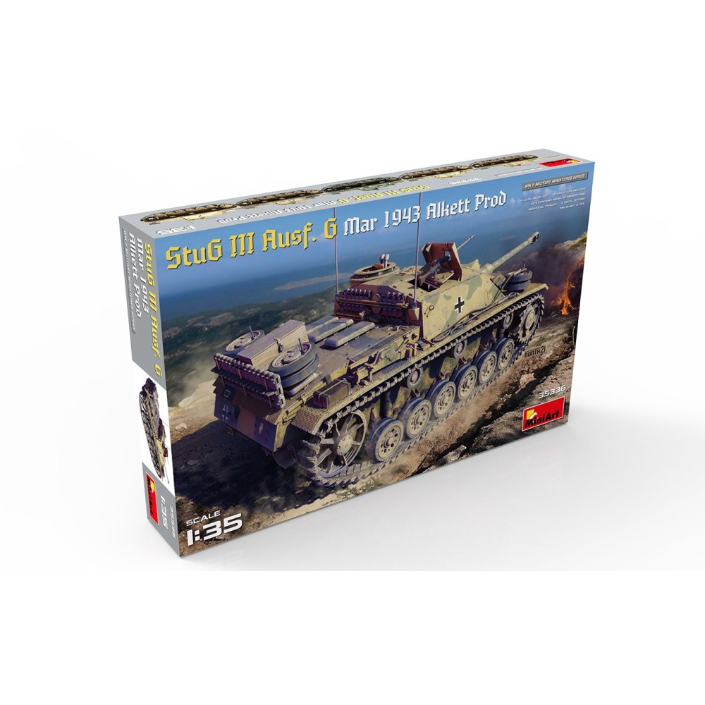 1:35 Самоходно оръдие Щуг III модел Г (StuG III Ausf. G) Март 1943 Alkett Prod. - с български декали 1:35 Самоходно оръдие Щуг III модел Г (StuG III Ausf. G) Март 1943 Alkett Prod. - с български декали