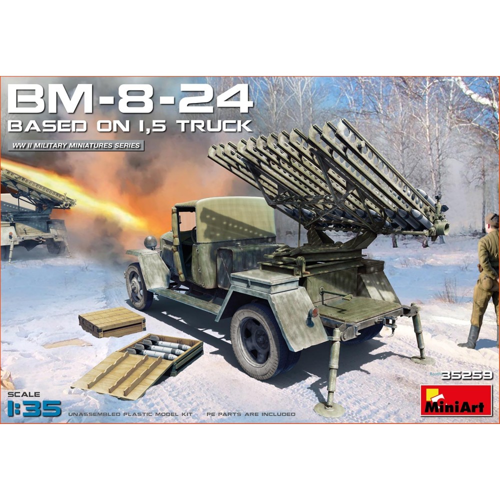 1:35 Система за ракетен залпов огън БМ-8-24 с 1,5 т. камион (BM-8-24 Based on 1,5t Truck)