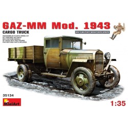 1:35 Съветски товарен камион ГАЗ-ММ, модел 1943 (GAZ-MM, Model 1943, Cargo Truck) - 2 фигури