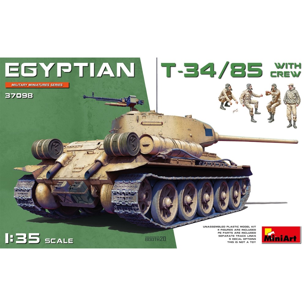 1:35 Египетски танк T-34/85 с екипаж 1:35 Египетски танк T-34/85 с екипаж
