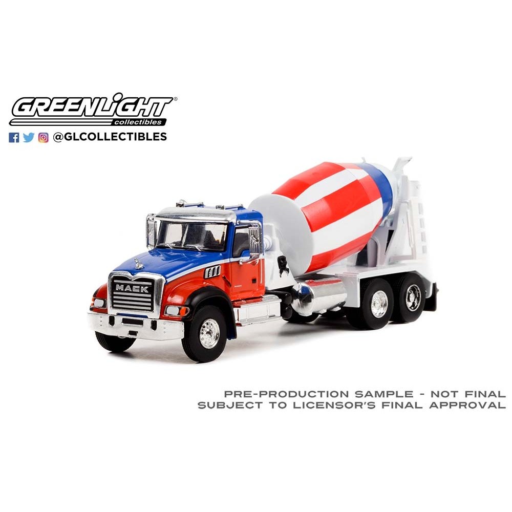 S.D. Trucks Series 15 - 2019 Mack Granite Cement Mixer - Red, White and Blue Solid Pack S.D. Trucks Series 15 - 2019 Mack Granite Cement Mixer - Red, White and Blue Solid Pack
